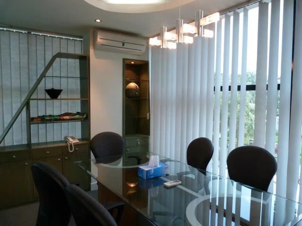 Minimalist Executive Suite with Marble Flooring and Ambient Lighting