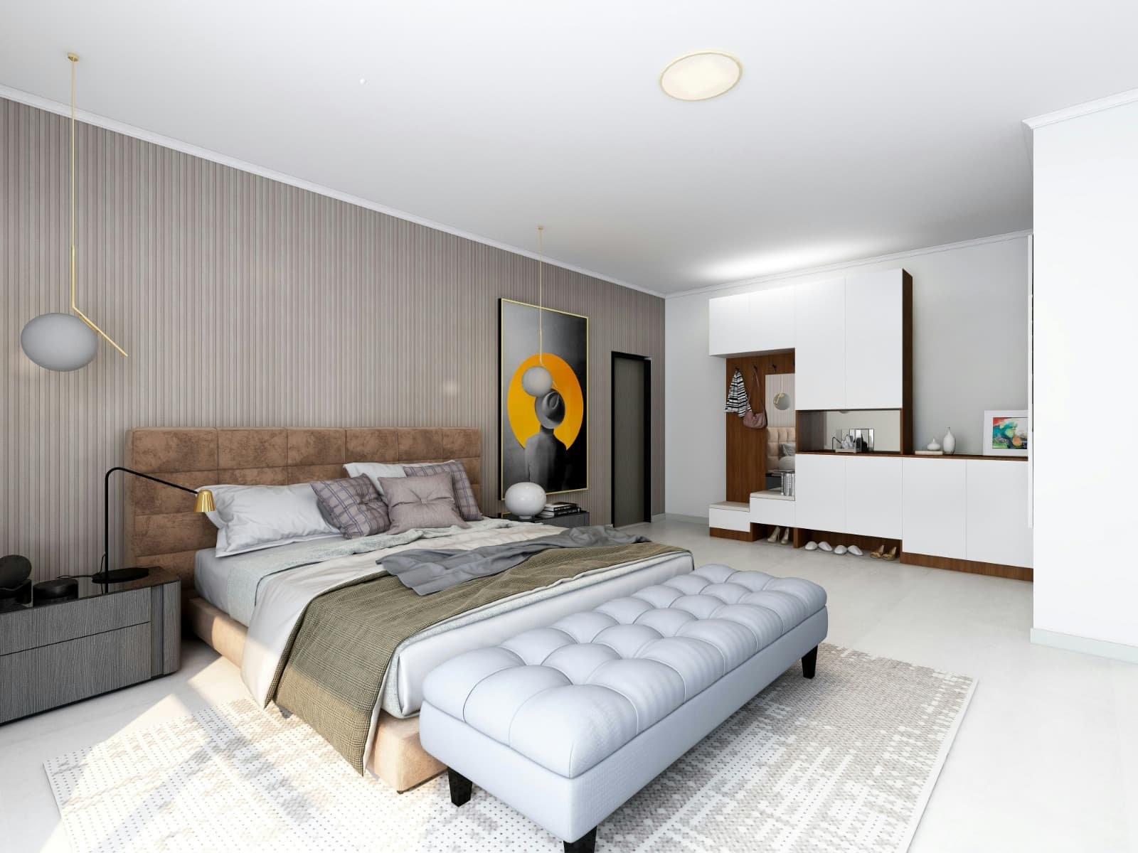 Modern Bedroom with Neutral Tones