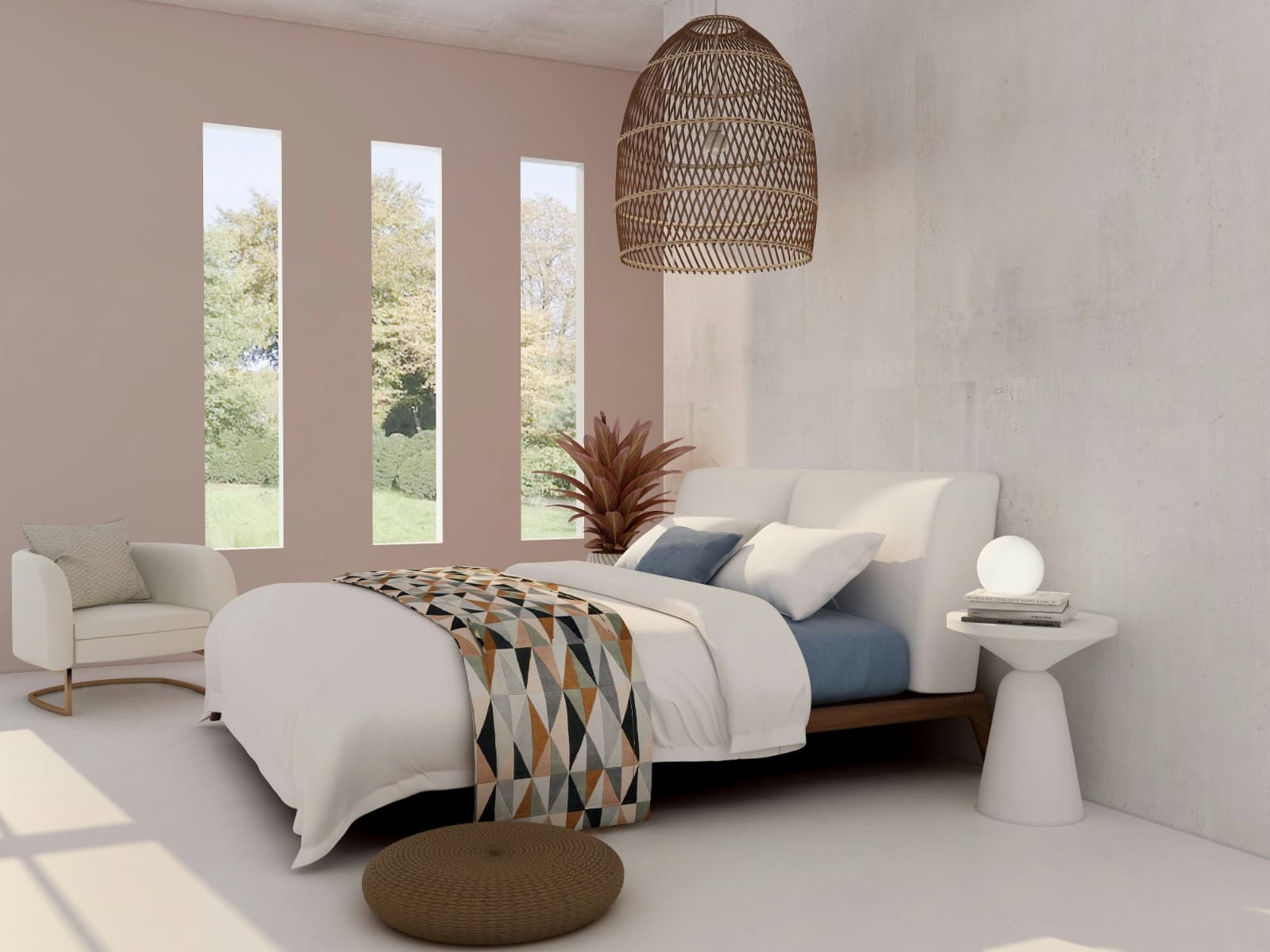 Cozy Bedroom with Natural Light and Neutral Tones